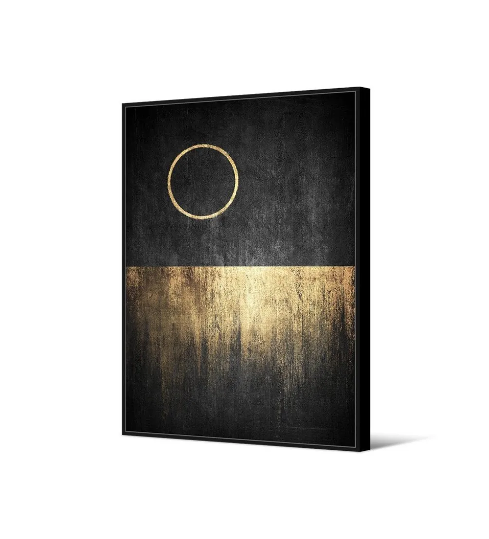 Obraz ABSTRAN 102 x 142 cm czarno złoty