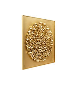 Obraz 3D MIKADO 120 x 120 cm złoty