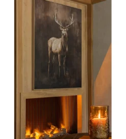 Obraz DEER 120 x 80 cm brązowy
