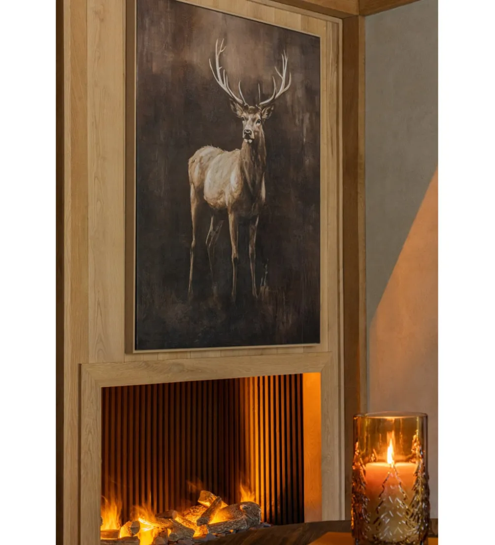 Obraz DEER 120 x 80 cm brązowy