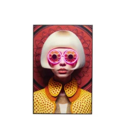 Obraz FANCY BLONDE LADY LED 75 x 55 cm