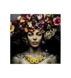 Obraz Flower Art Lady 120 cm x 120 cm