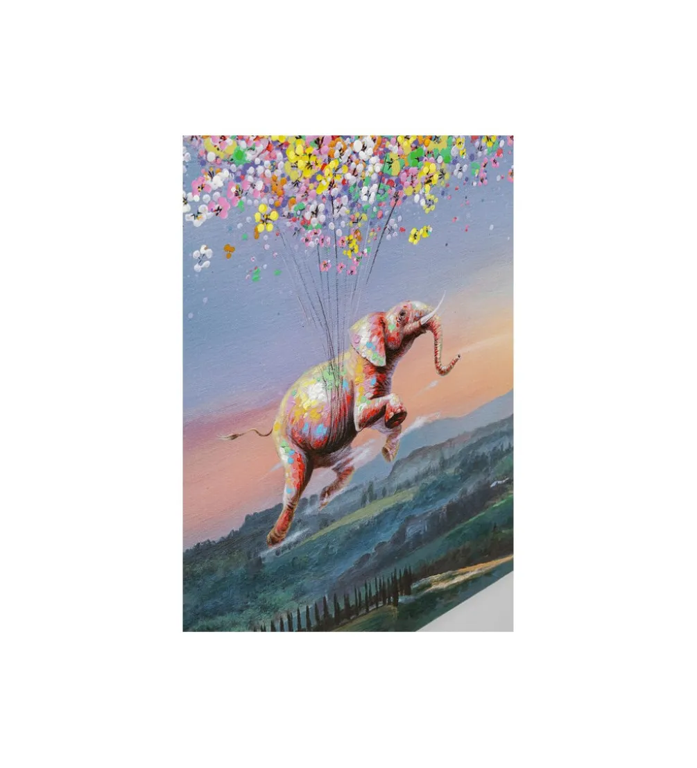 Obraz Flying Elephant At Night 120 cm x 160 cm