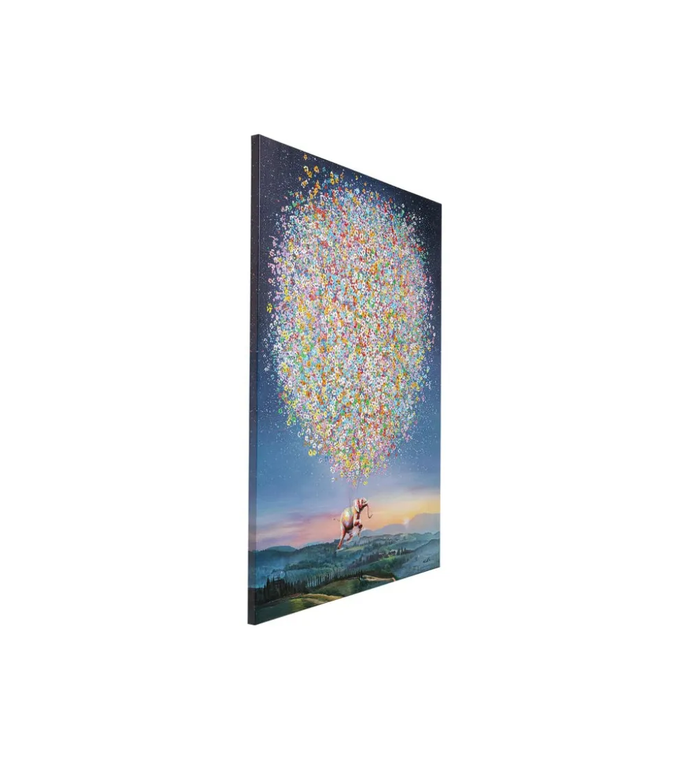 Obraz Flying Elephant At Night 120 cm x 160 cm