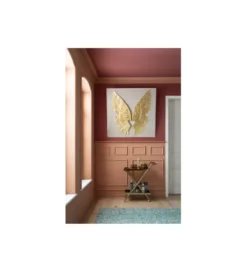 Obraz GOLD WINGS 120 x 120 cm biało złoty