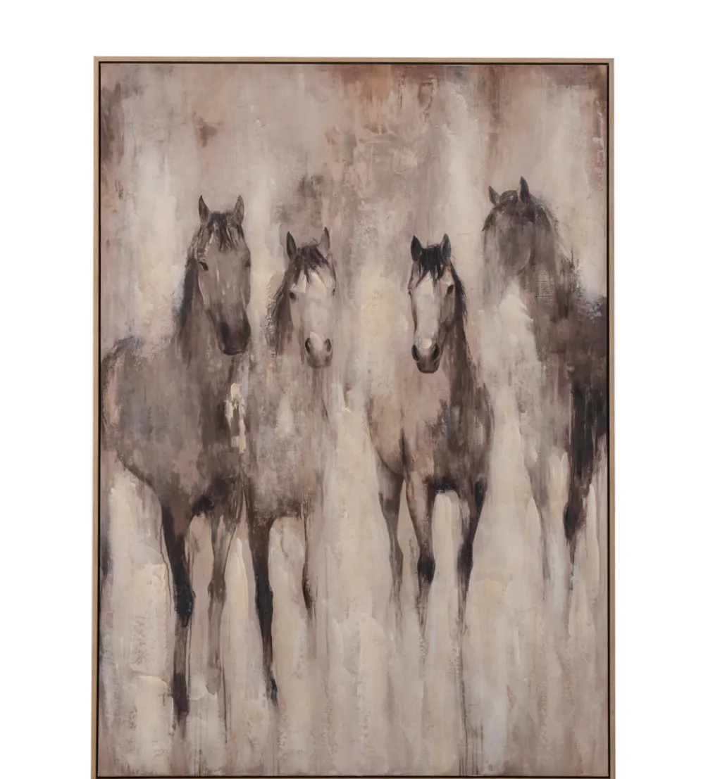 Obraz HORSE 142 x 102 cm beżowy