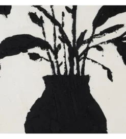 Obraz KWIATY 80 x 100 cm czarnobiały