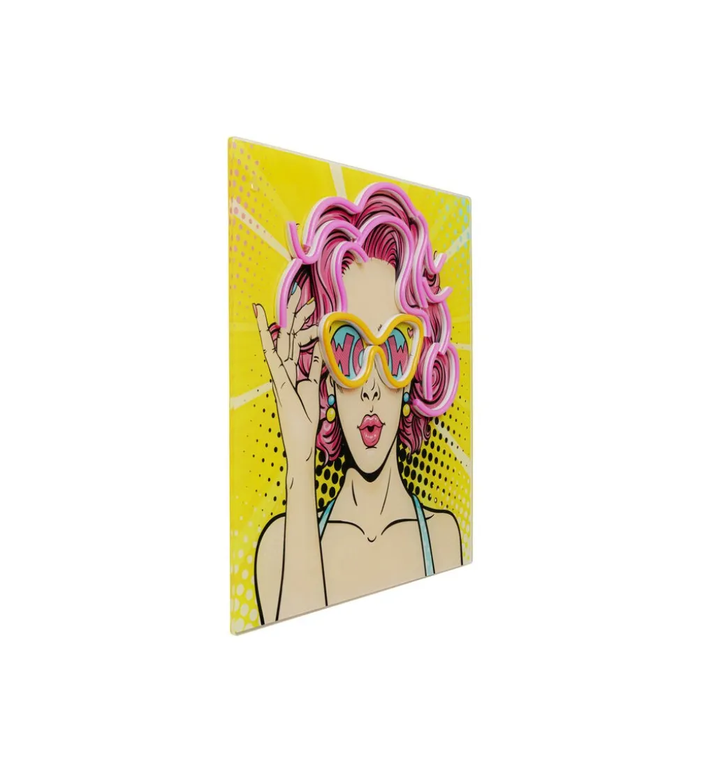Obraz LED BEAUTY 39 x 39 cm szklany