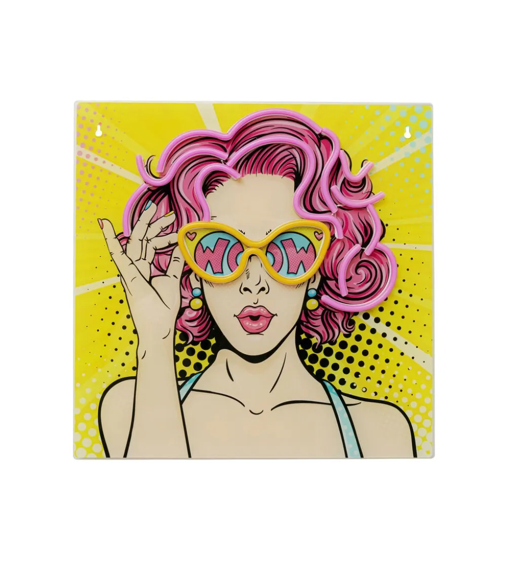 Obraz LED BEAUTY 39 x 39 cm szklany