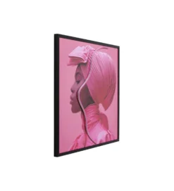 Obraz LED PINK WOMAN 80 x 80 cm