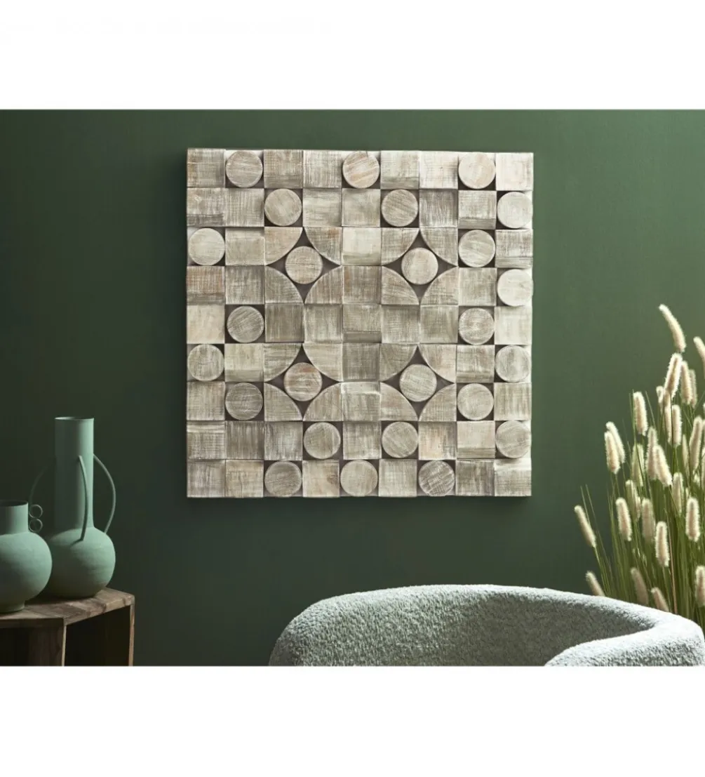 Obraz MULTIFORMAS 80 x 80 cm drewno mango