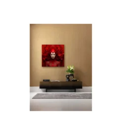 Obraz MUSE RED 120 x 120 cm szklany