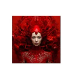 Obraz MUSE RED 120 x 120 cm szklany