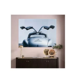 Obraz OLDRIMER BACK 160 x 120 cm srebrny