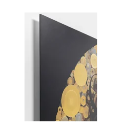 Obraz OMNIGIR 120 cm x 120 cm szłoto czarny