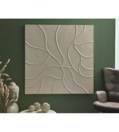 Obraz TOPO LINEAS 120 x 120 cm szary