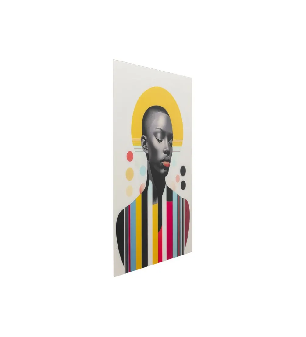 Obraz MUSE RETRO LADY 80 x 120 cm żółty