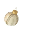 Ozdoba Bauble 40 cm biało złota