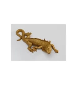 Ozdoba ścienna LIZARD 31 x 11 cm złota