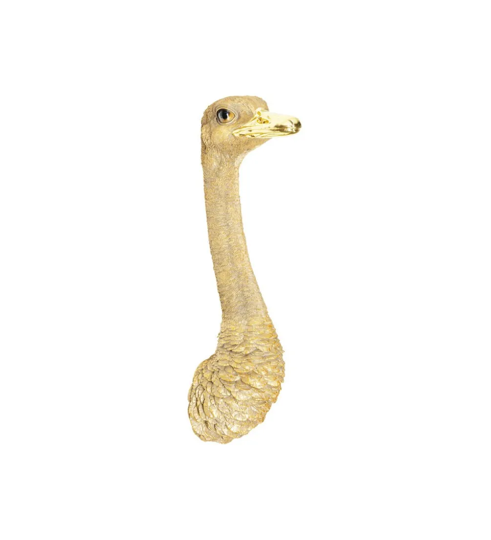 Ozdoba ścienna OSTRICH 18 x 71 cm złota