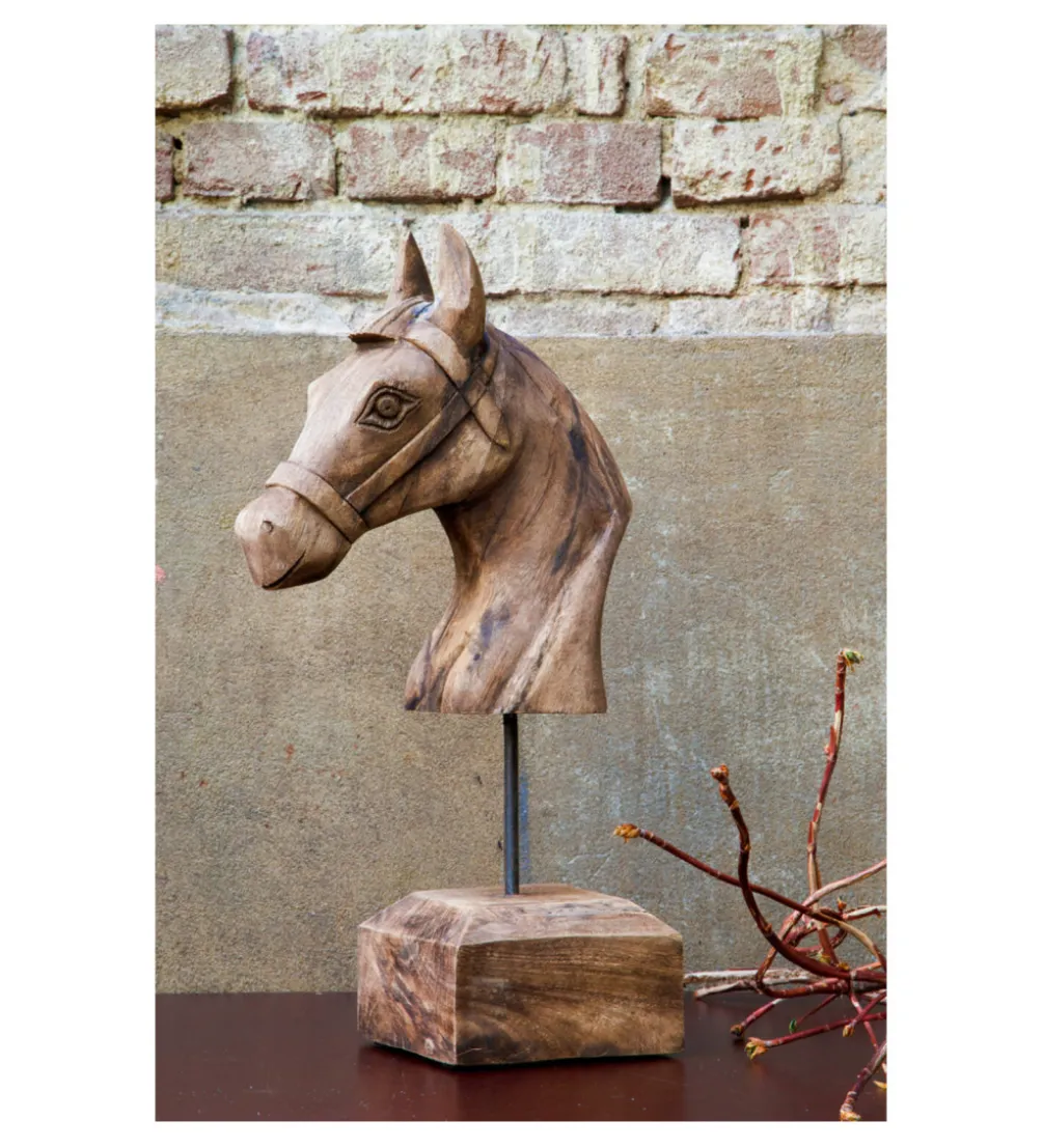 Ozdoba HORSE 48 cm naturalna