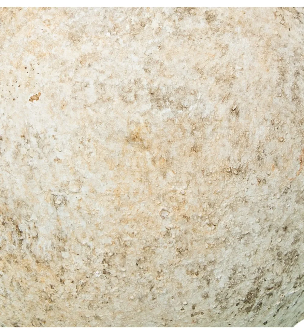 Ozdoba RUSTIC 10 cm ceramiczna kula biała