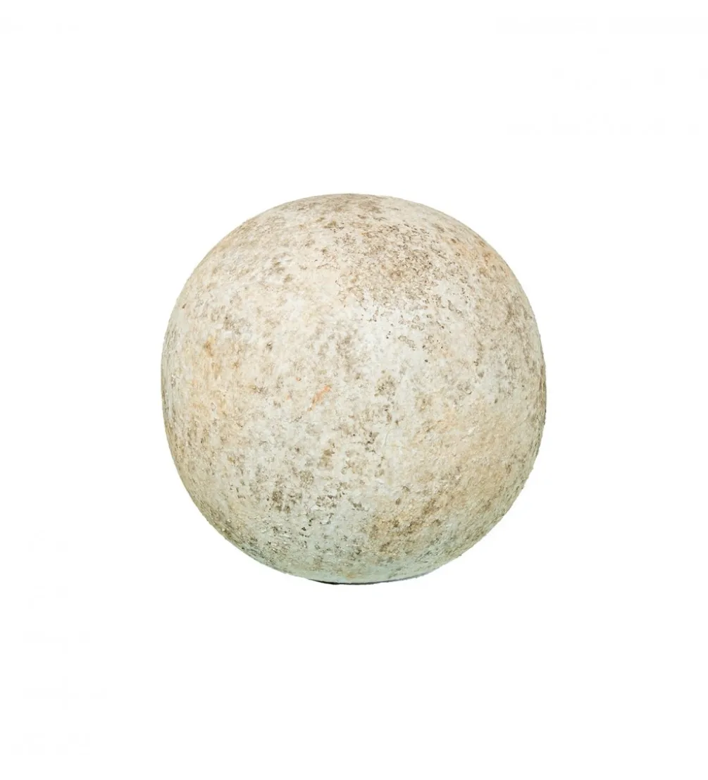 Ozdoba RUSTIC 10 cm ceramiczna kula biała