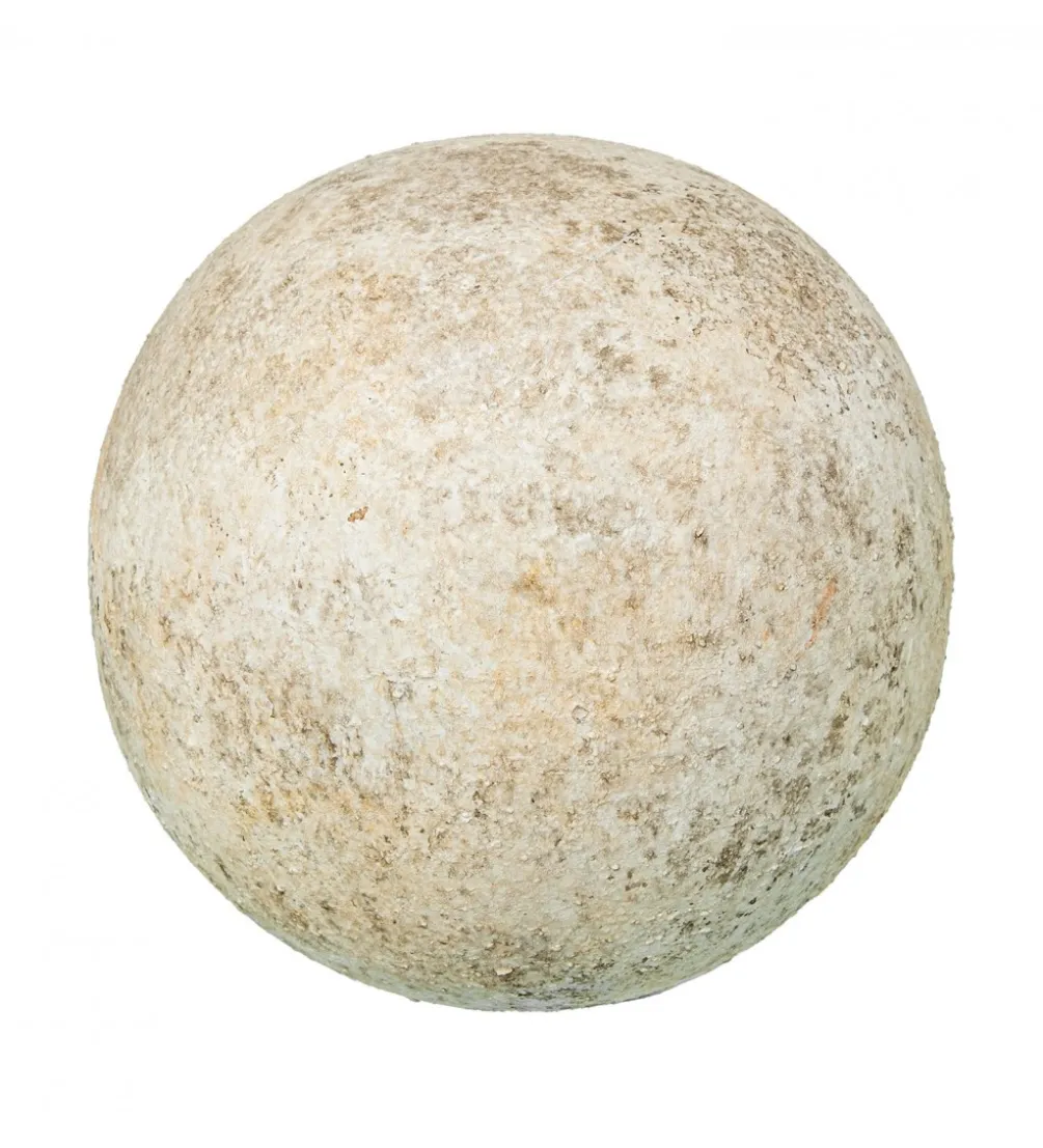Ozdoba RUSTIC 10 cm ceramiczna kula biała