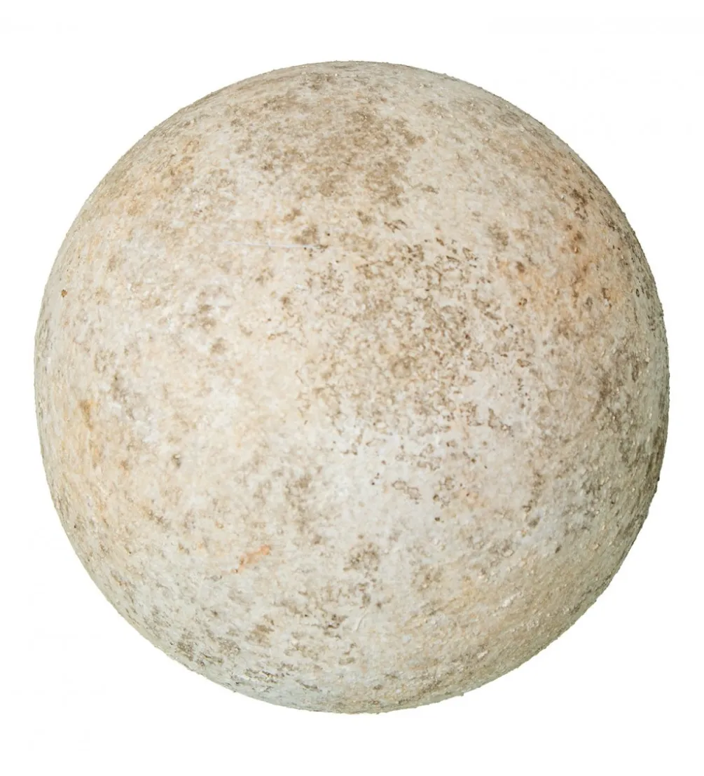 Ozdoba RUSTIC 10 cm ceramiczna kula biała