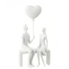Ozdoba Sitting Heart Ballon biała