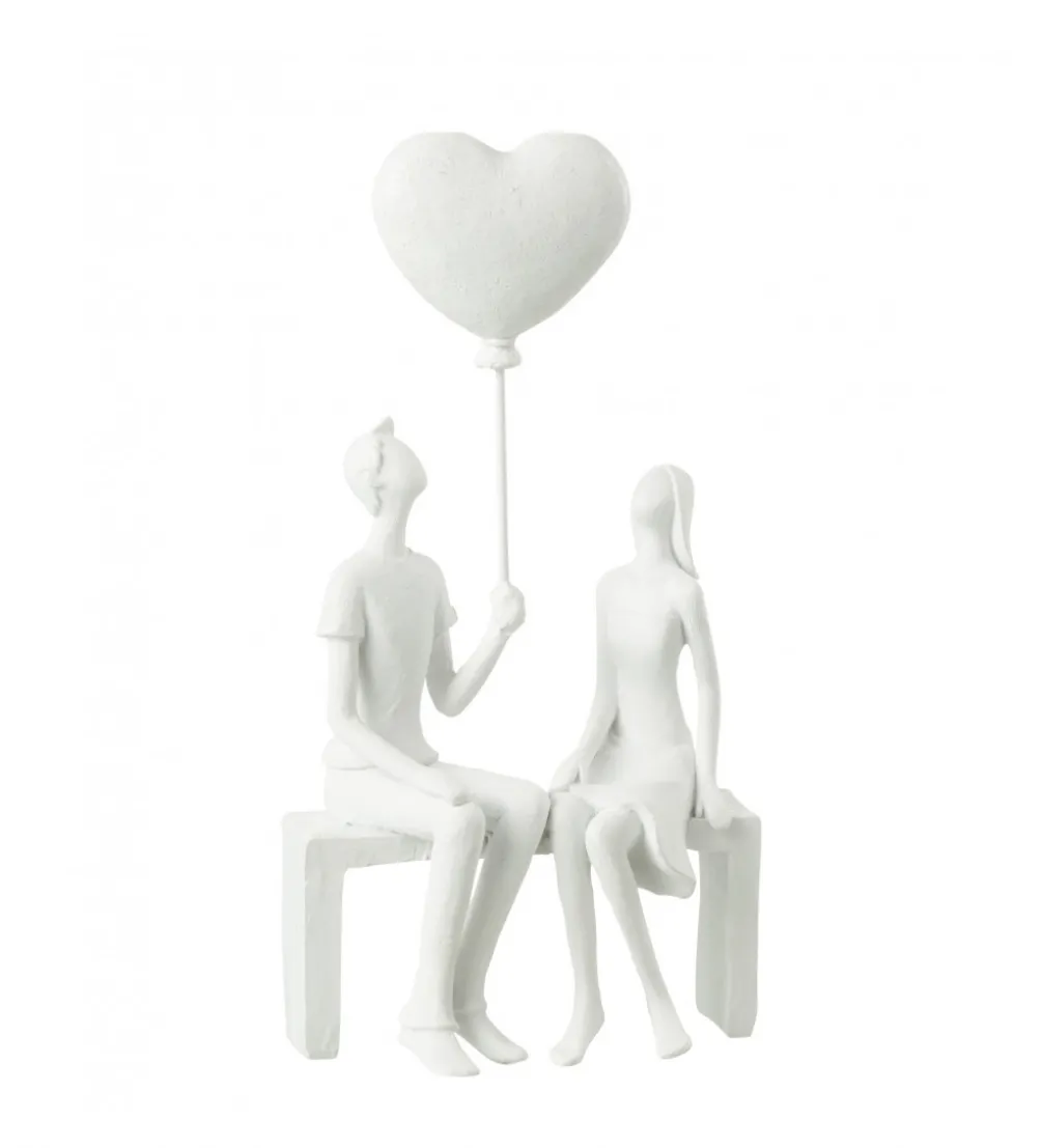 Ozdoba Sitting Heart Ballon biała