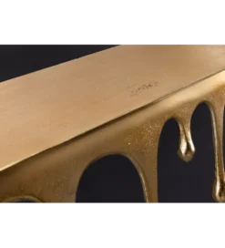 Ozdoba ścienna LIQUID LINE 60 cm antyczne złoto