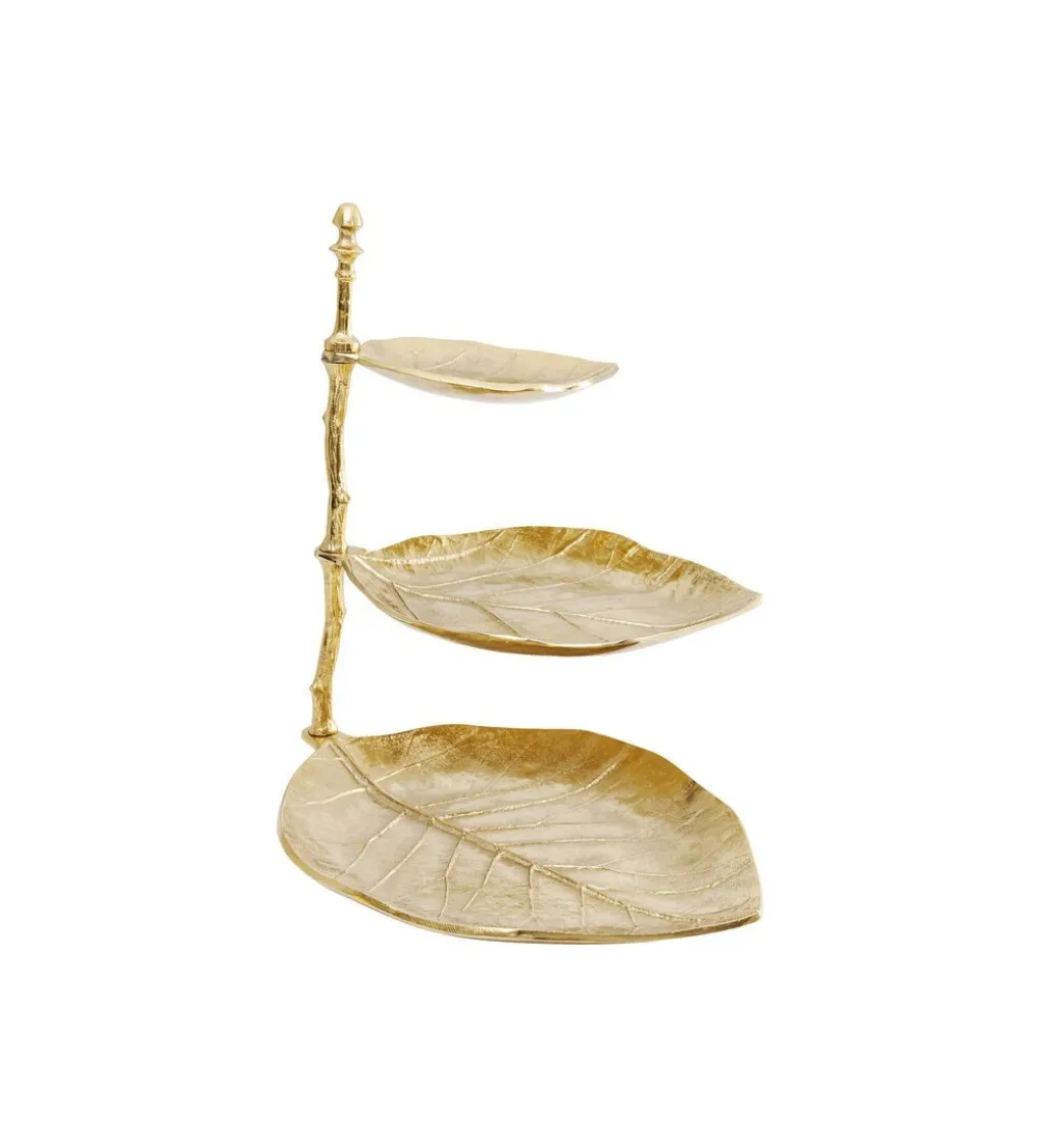 Patera Leaf 32 cm złota