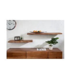 Półka ścienna ARKTYKA Mammut 80 cm drewno akacja honey