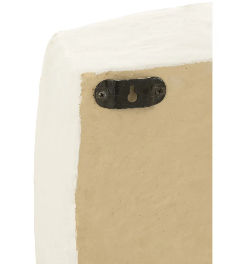 Półka ścienna FLINT 45 cm papier-mache biała