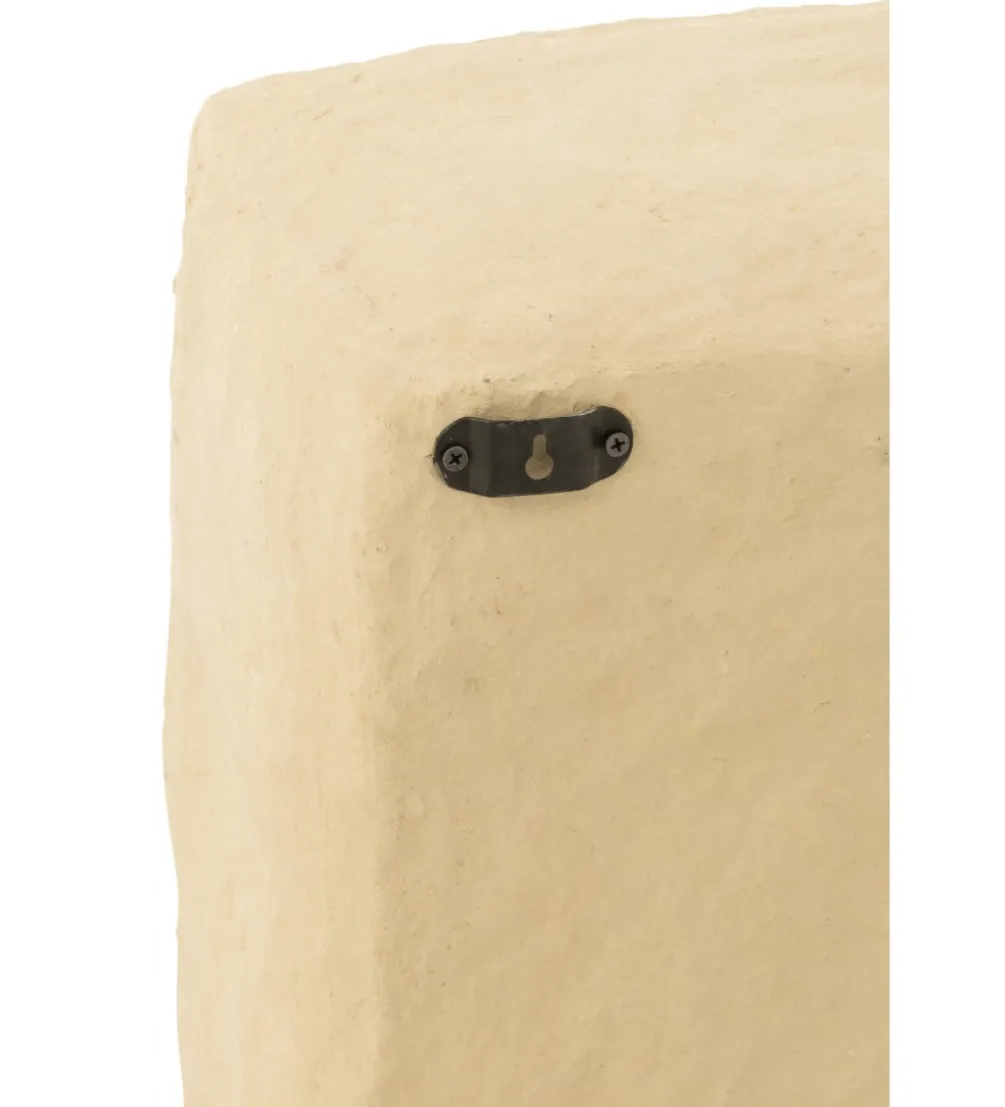 Półka ścienna FLINT 80 cm papier-mache naturalna