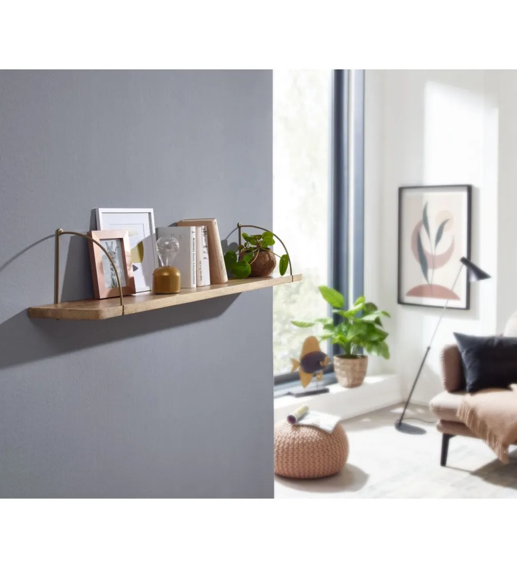 Półka ścienna FREJA 120 cm drewno mango