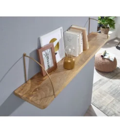 Półka ścienna FREJA 120 cm drewno mango