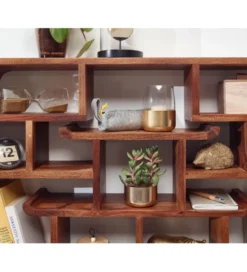 Półka ścienna INDIOS 80 cm drewno sheesham