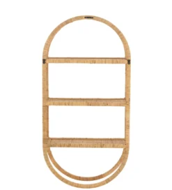 Półka ścienna Plank 56 cm rattan
