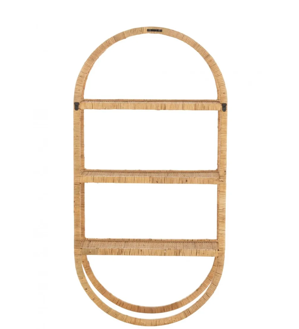 Półka ścienna Plank 56 cm rattan