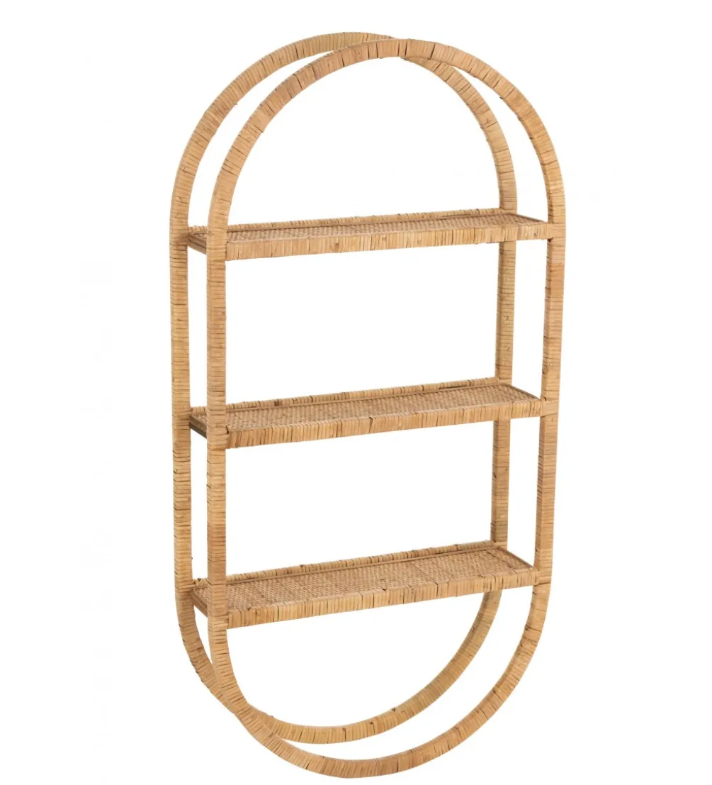 Półka ścienna Plank 56 cm rattan