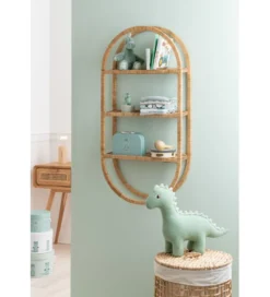 Półka ścienna Plank 56 cm rattan
