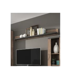 Półka LARONA 180 Cm O Wybarwieniu Satin Nussbaum z kolorem Touchwood