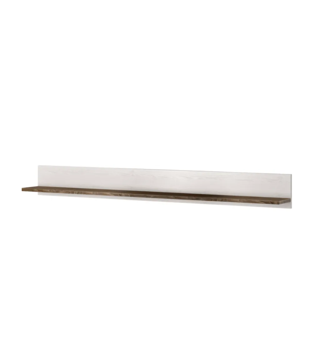Półka LARONA 180 cm o wybarwieniu Sonoma Trufel z kolorem Sibiu Larche