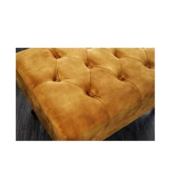 Podnóżek BRIGIDA Chesterfield musztardowy