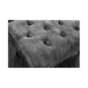 Podnóżek BRIGIDA Chesterfield 80 cm szary