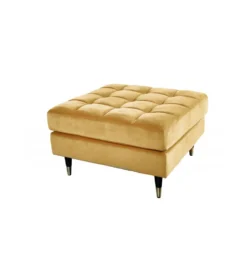 Pufa CANIS Velvet 80 cm musztardowo - źółta