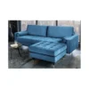 Pufa CANIS Velvet 80 cm niebieska