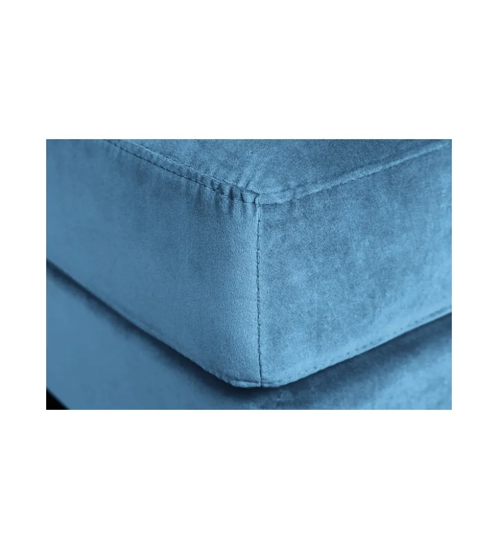 Pufa CANIS Velvet 80 cm niebieska